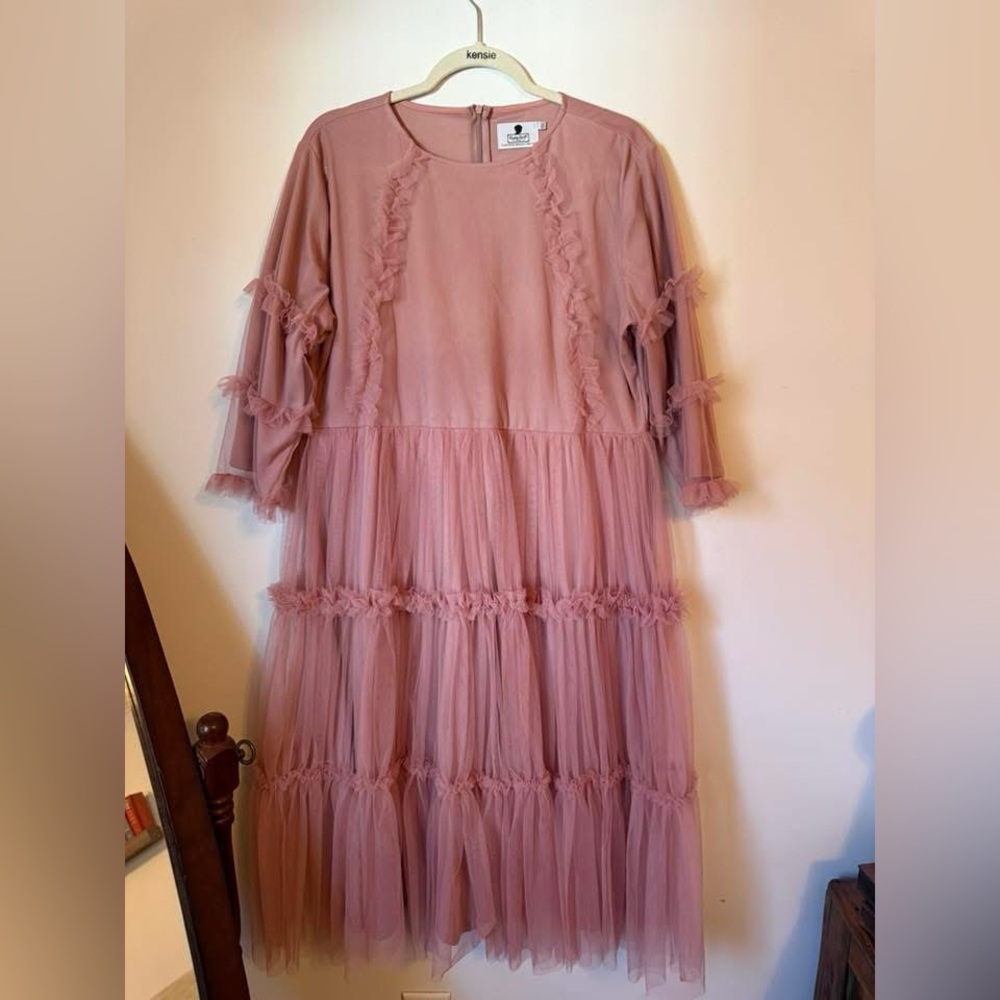 Dainty Jewells Pink Ruffled Tulle Dress